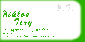 miklos tiry business card